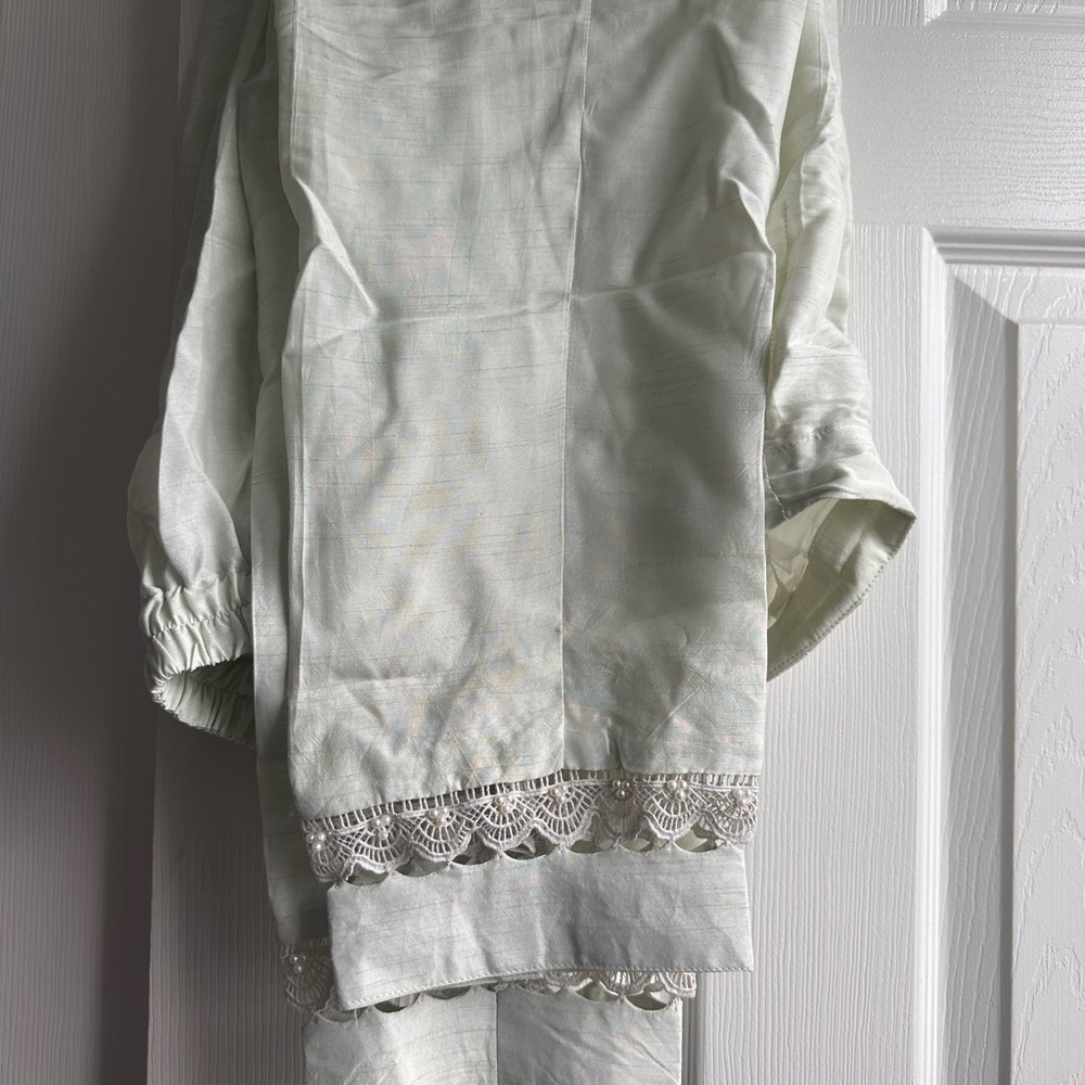 Suffuse pakistani dress White and Blue Floral - Picture 8 of 8